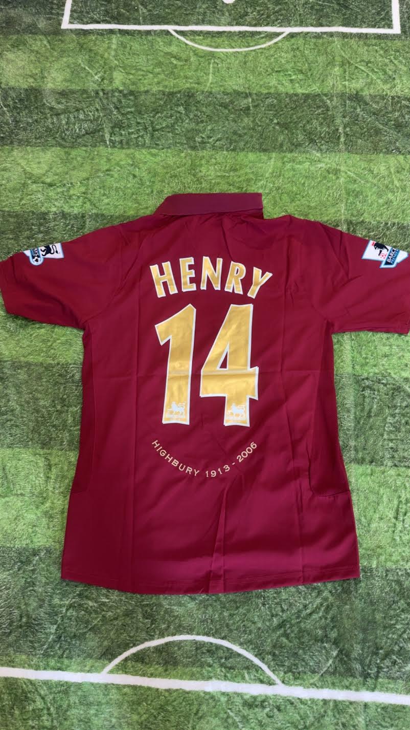 Arsenal 2005-06 Home Jersey Thierry Henry- Highbury Final Season